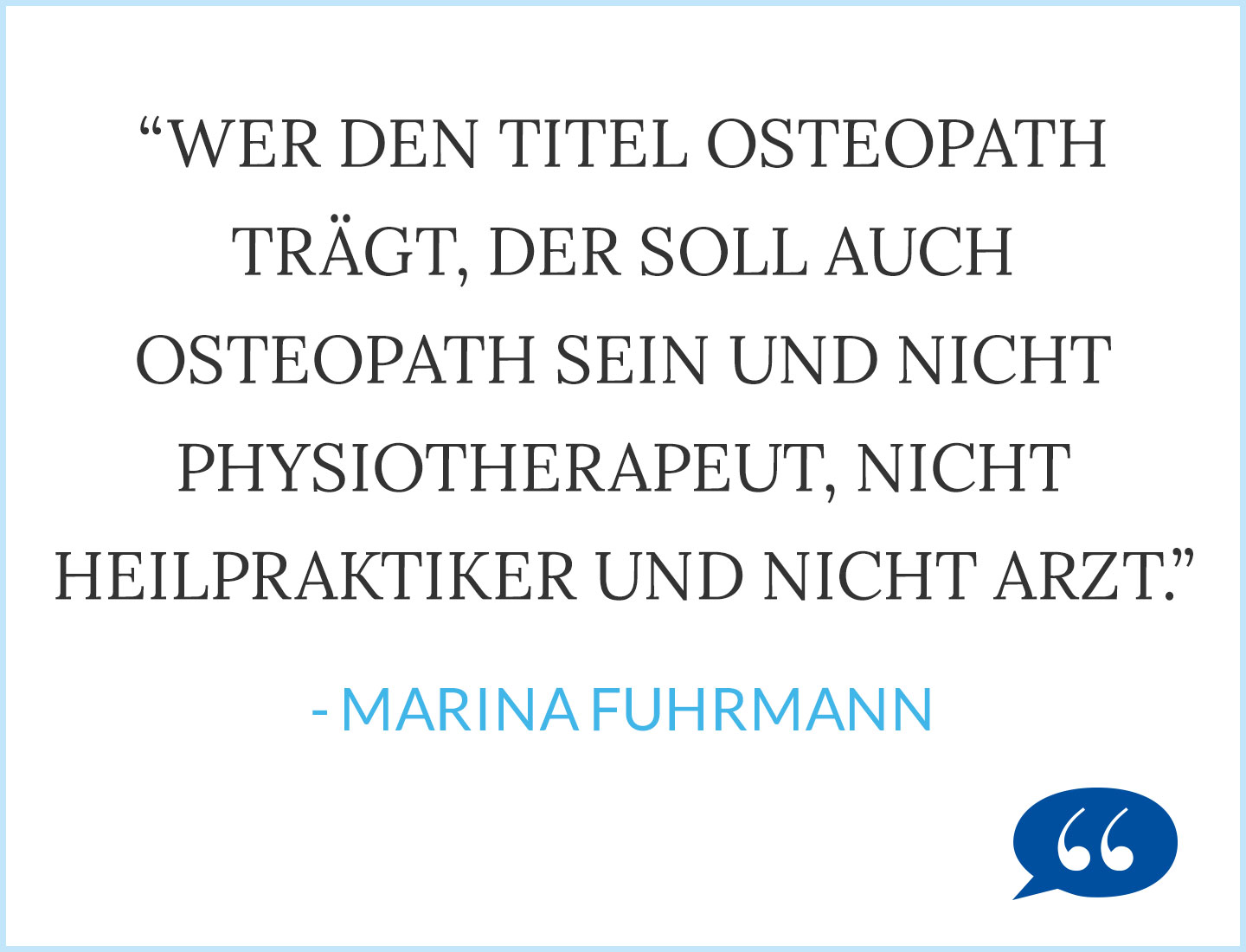 Zitat Marina Fuhrmann Vorsitzende Verband der Osteopathen Deutschland